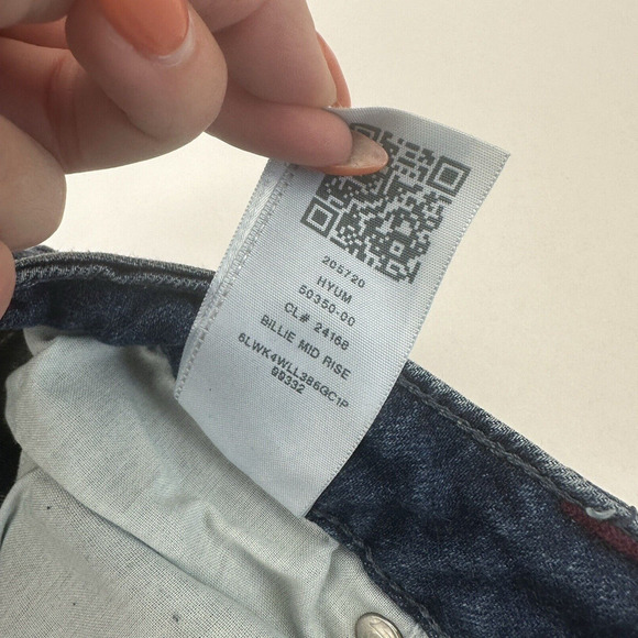 True Religion Billie Mid Rise Straight Denim Blue Jean Sz 29 Medium Wash Stretch - Picture 7 of 14